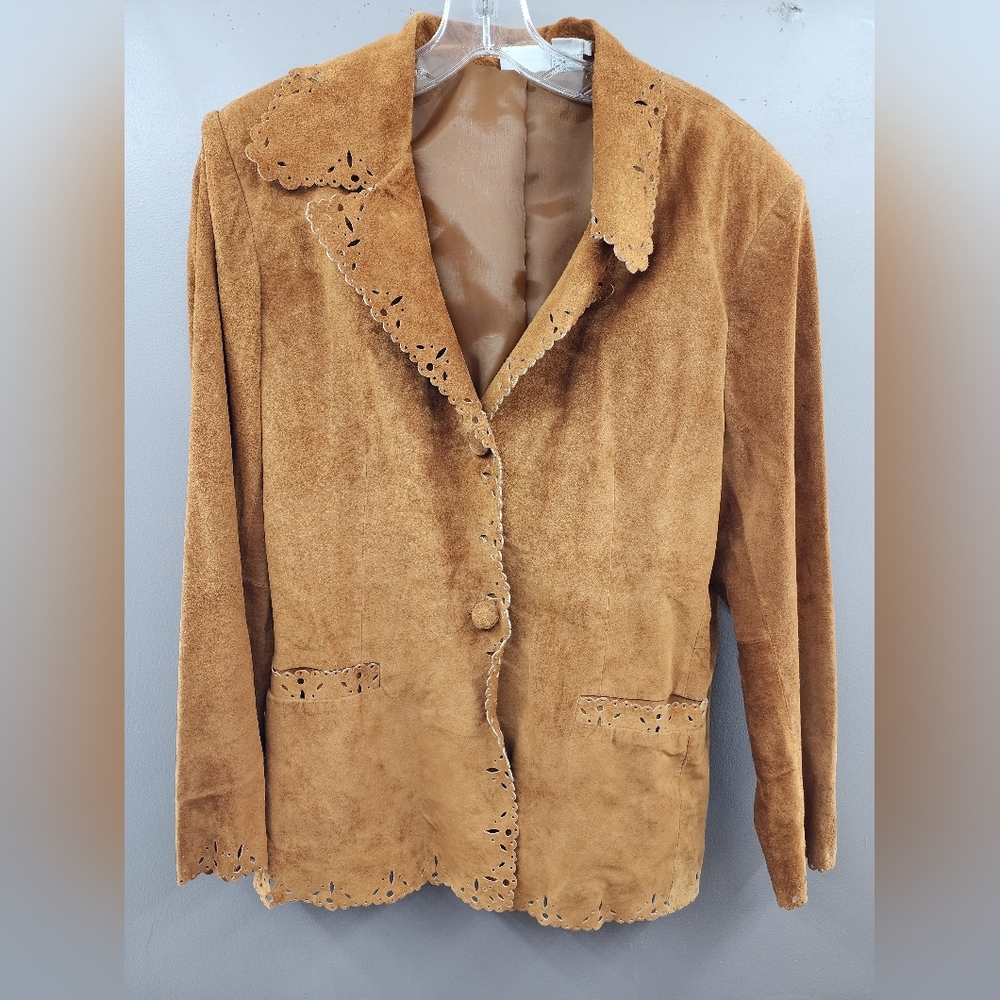 Womens styleworks western leather jacket size 18